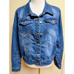 Royalty Denim Jean Jacket | Classic Blue | Women’s Size Large (Fits Medium)